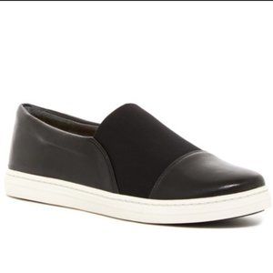 Via Spiga Raine Black Leather Slip On Sneaker, 7